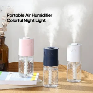 Portable USB Ultrasonic Air Humidifier Essential Oil Diffuser Car Purifier  Anion  Maker with  Lamp Romantic Light